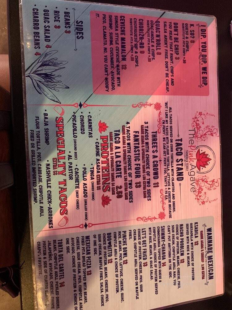 Pink Agave - Ponchatoula, LA menu_pic