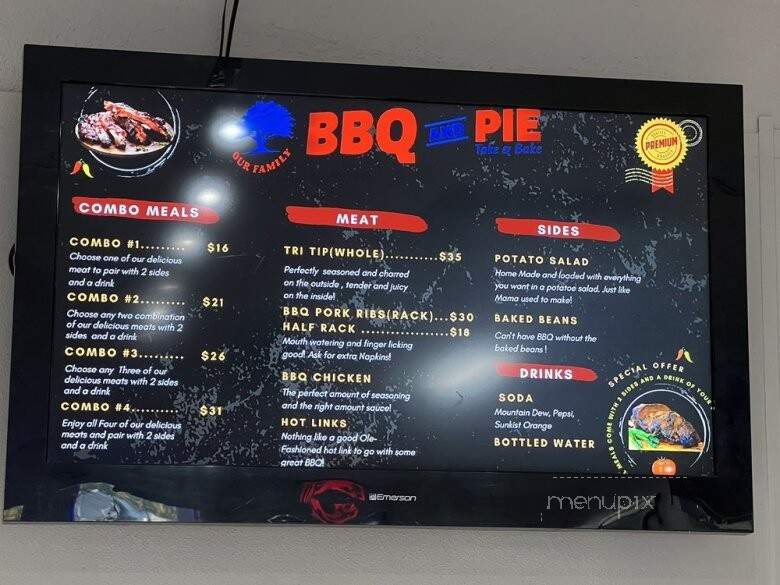 Our Family BBQ and Pie Take & Bake - Sacramento, CA menu_pic