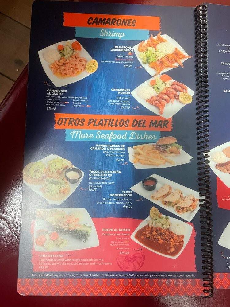 Alta Mar Mariscos - San Antonio, TX menu_pic