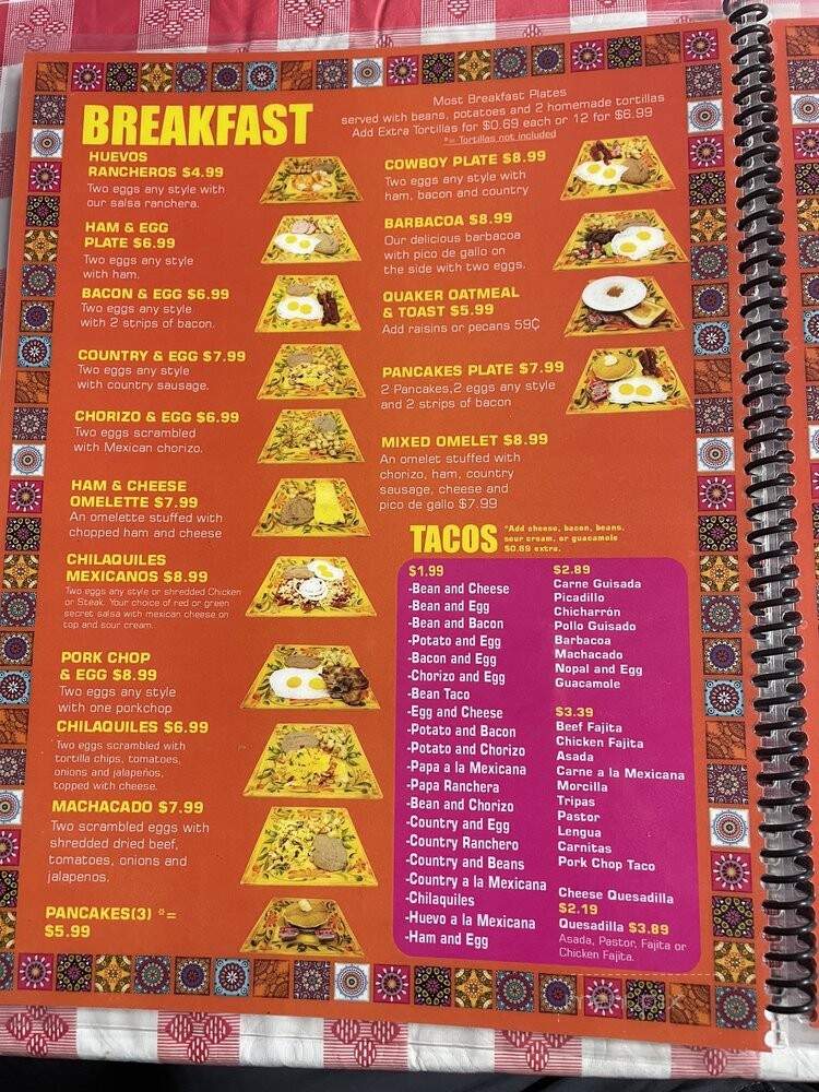 Las Pichanchas Cafe - Schertz, TX menu_pic