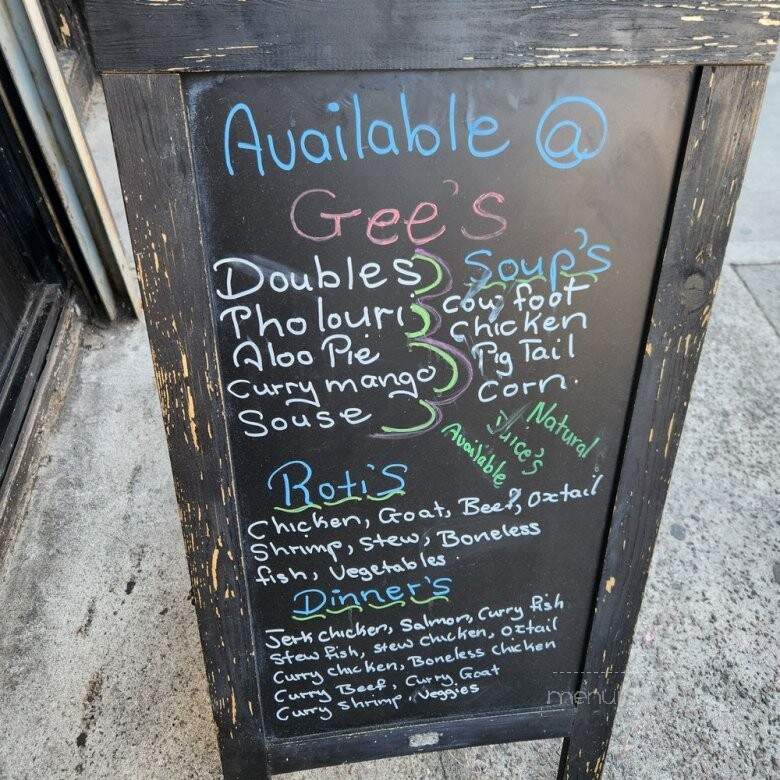 Gee's Caribbean Restaurant - Brooklyn, NY menu_pic