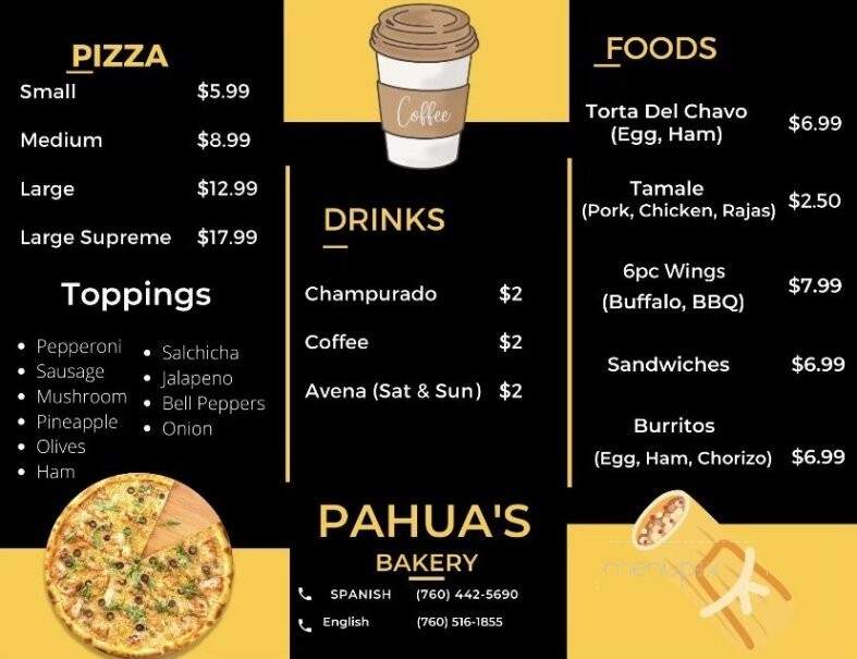 Pahua's Bakery & Pizza - Valley Center, CA
