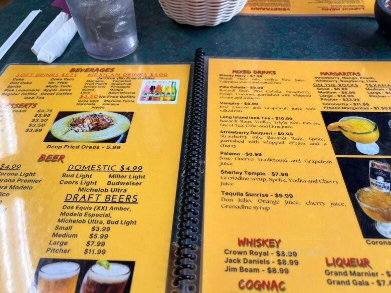 El Cajelito Mexican Bar and Grill - Cherokee, NC menu_pic