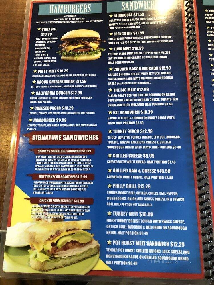 Sammy's Cafe - Claremont, CA menu_pic
