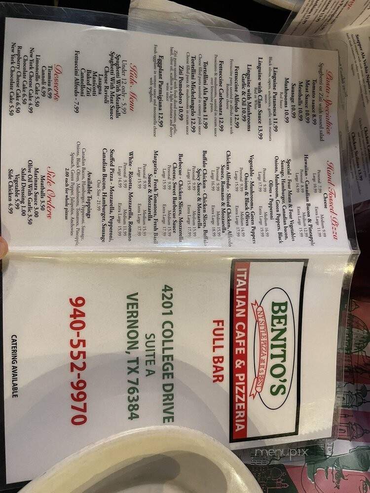 Benito's Italian Cafe & Pizzeria - Vernon, TX