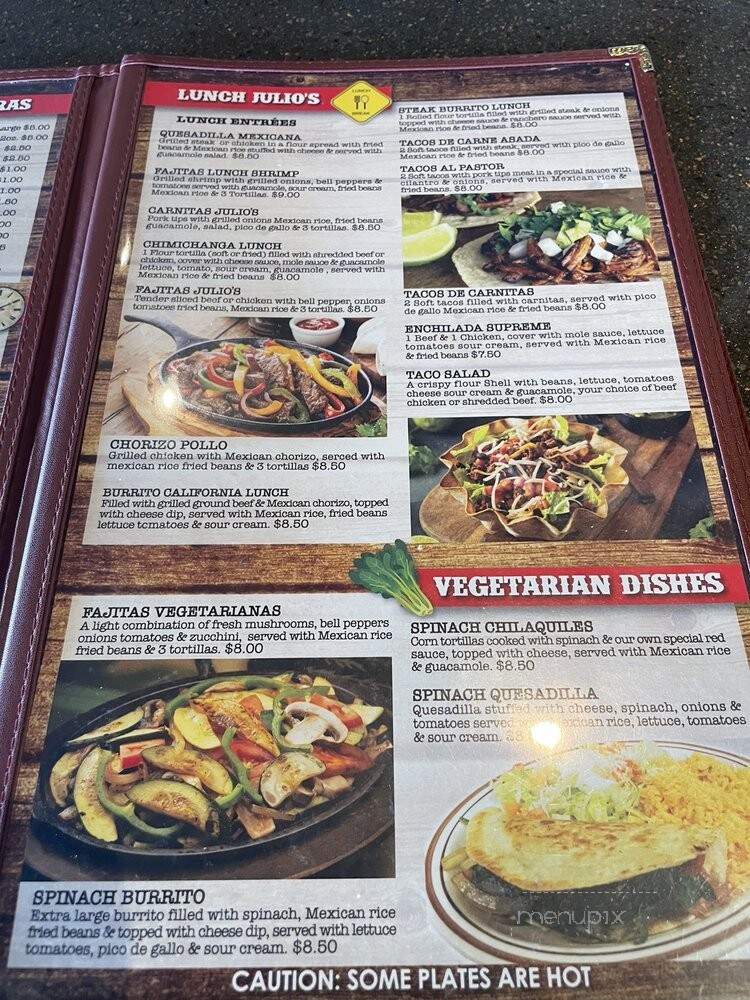 Senor Julio's Mexican Flare Couisine and Cantina - Moline, IL menu_pic