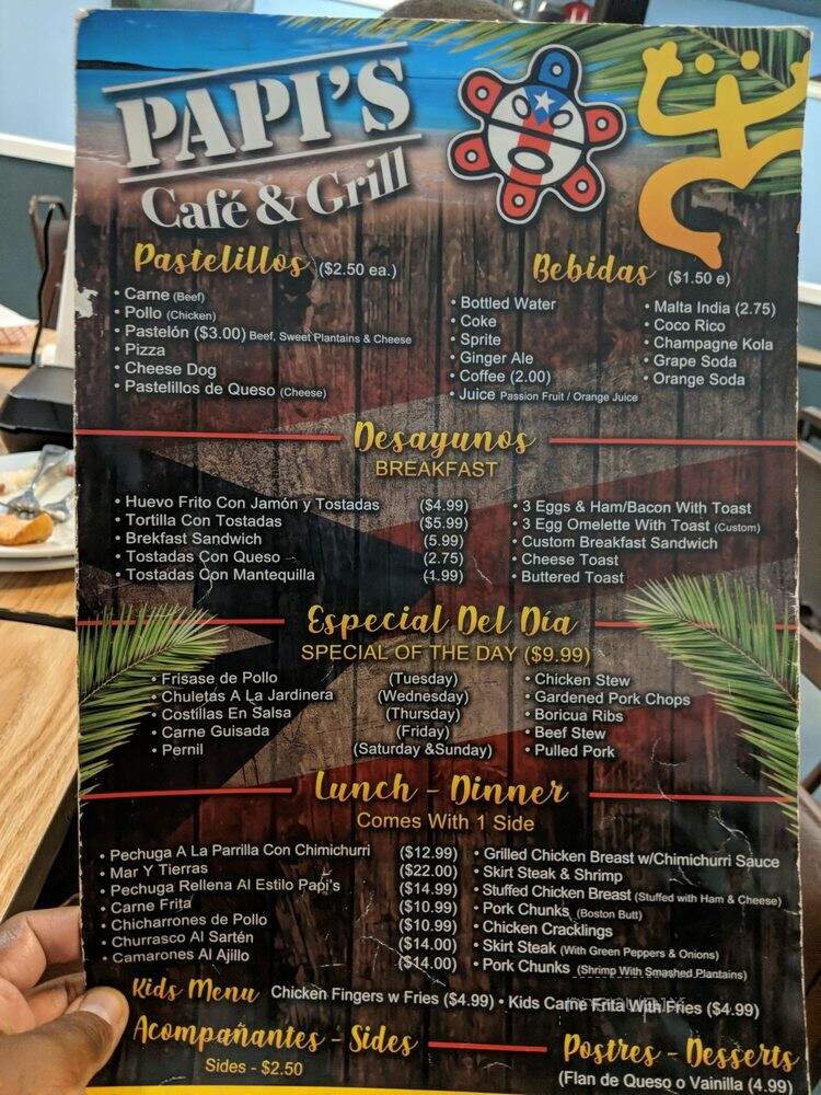 Papi's Cafe and Grill - Fort Walton Beach, FL menu_pic