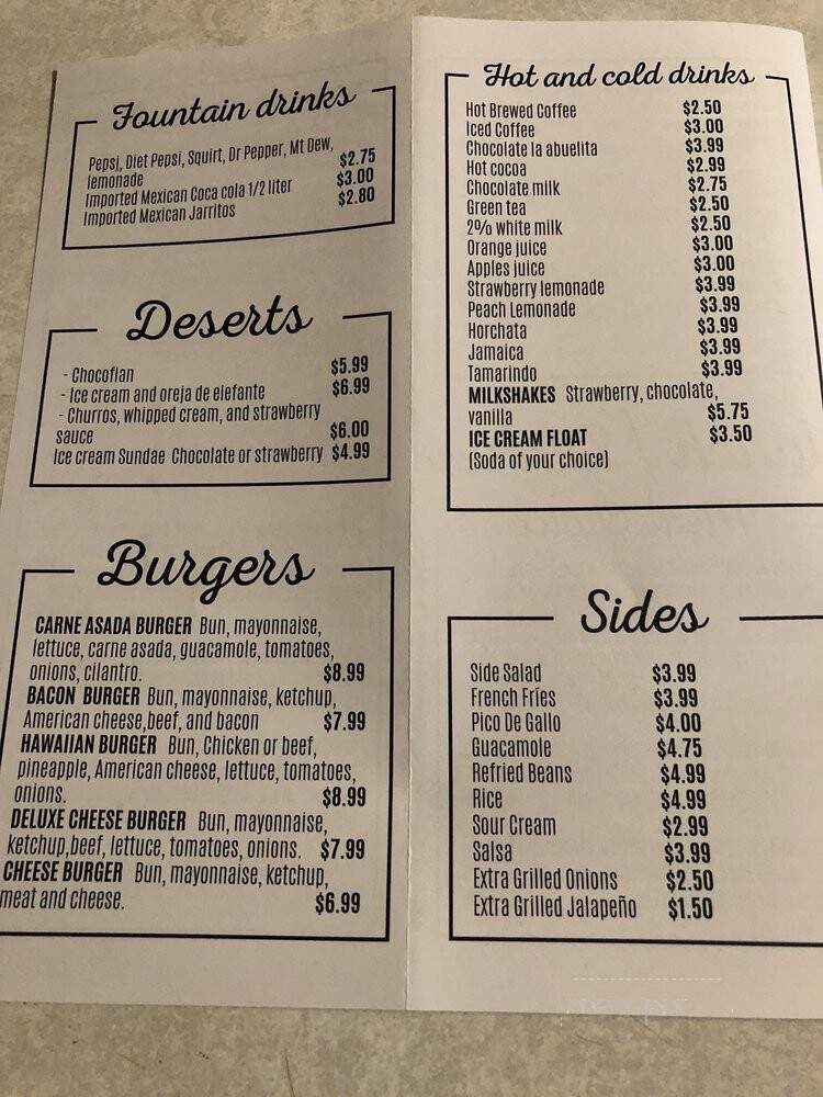 Mi Ranchito La Joya Mexican Grill - Kittitas, WA menu_pic