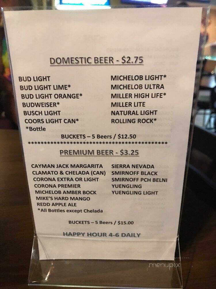 Pickwick Sports Bar & Grill - Counce, TN menu_pic
