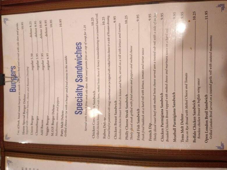 Union Diner - Endwell, NY menu_pic