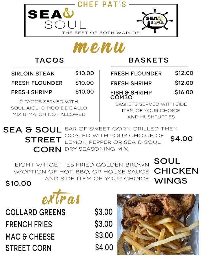 Sea & Soul - New Bern, NC menu_pic