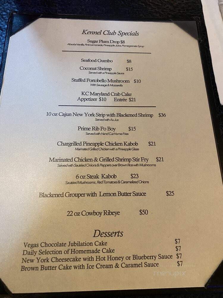 KC Steakhouse and Seafood - Batesville, MS menu_pic