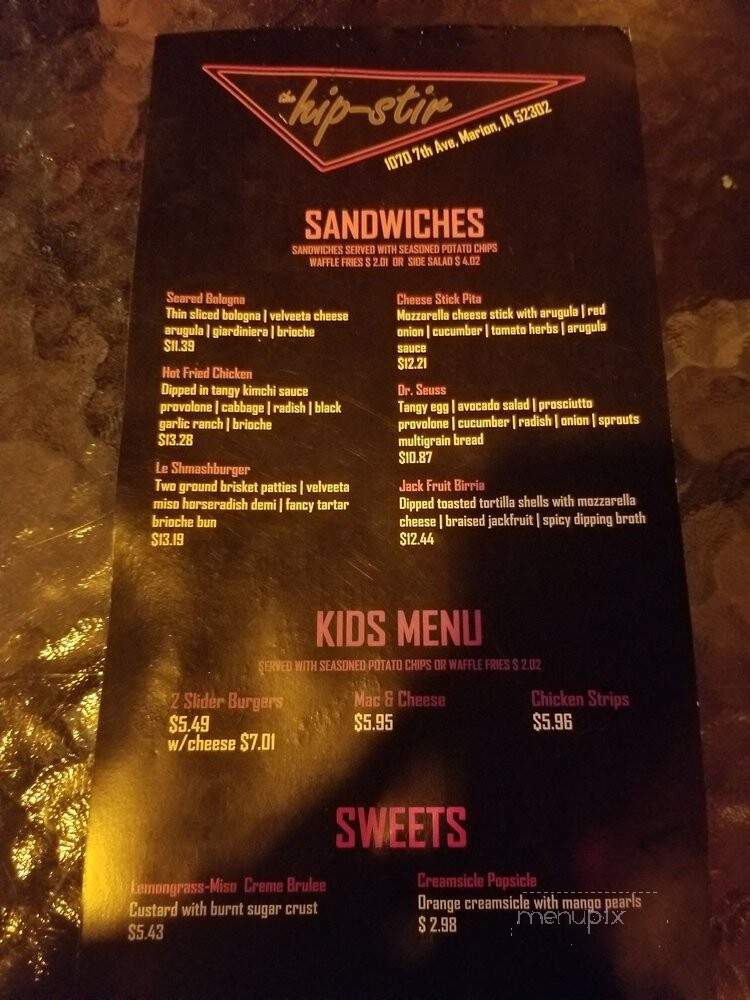 The Hip-Stir - Marion, IA menu_pic