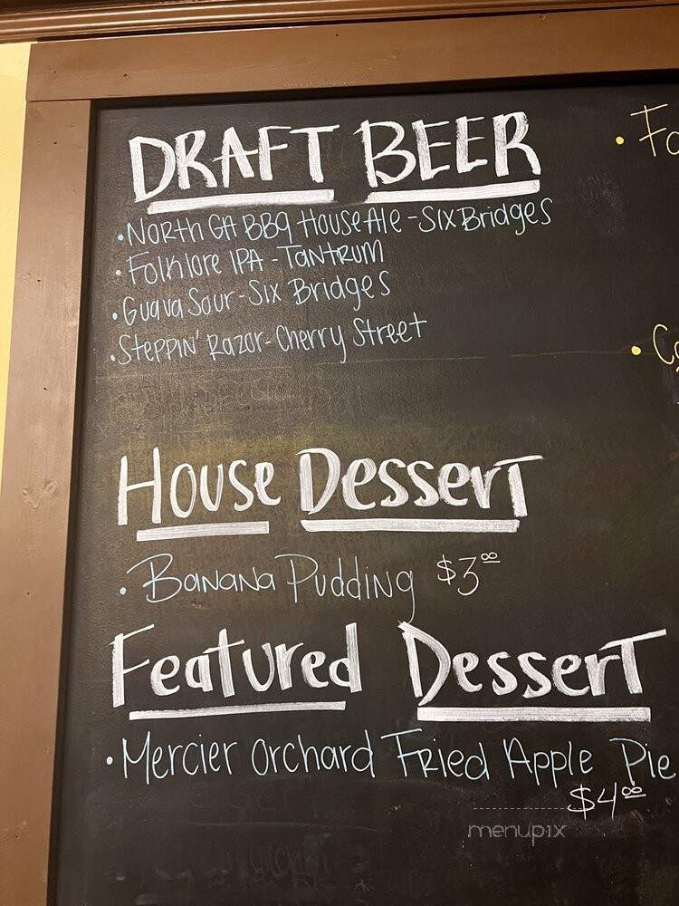 North Georgia Barbeque - Dahlonega, GA menu_pic