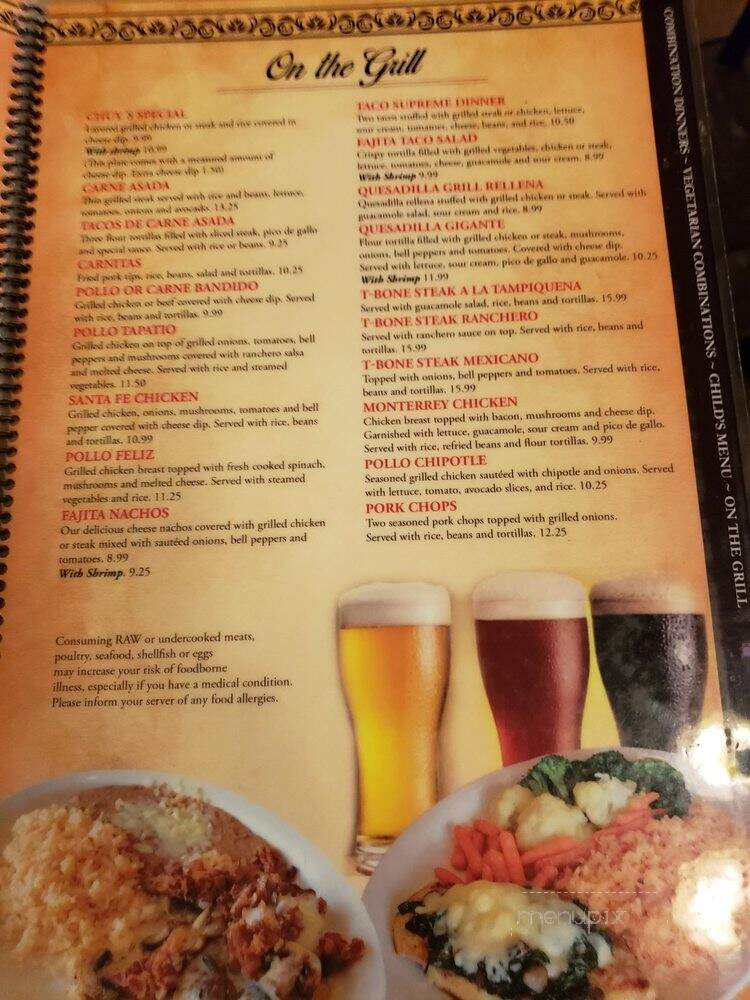 Los Agave's - Princeton, KY menu_pic