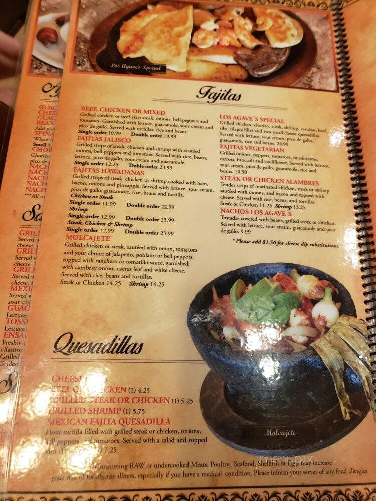 Los Agave's - Princeton, KY menu_pic