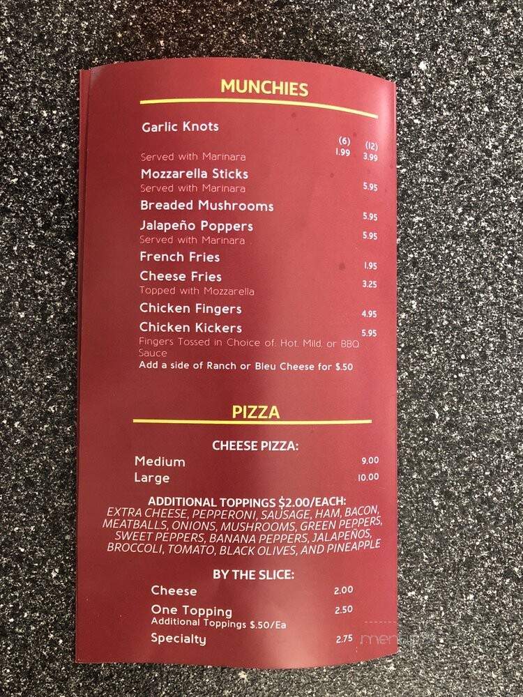 JB'S Pizzeria - Monroe Township, PA menu_pic