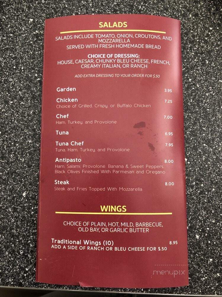 JB'S Pizzeria - Monroe Township, PA menu_pic