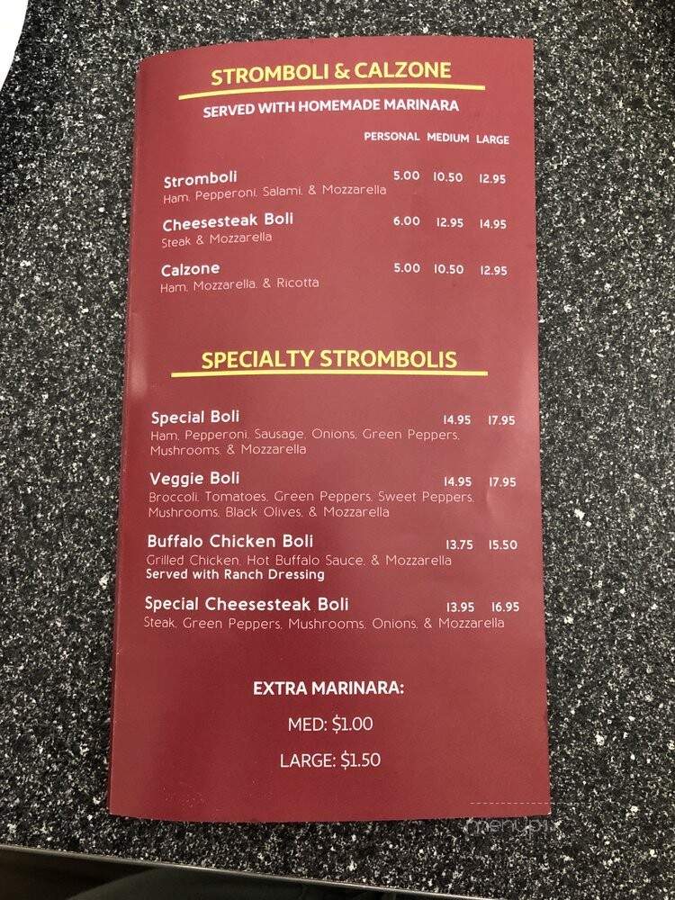 JB'S Pizzeria - Monroe Township, PA menu_pic