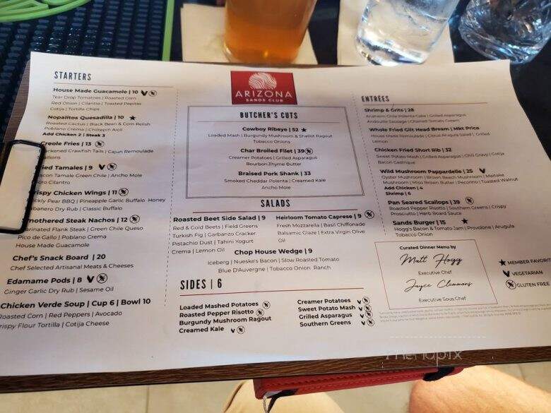 Arizona Sands Club - Tucson, AZ menu_pic