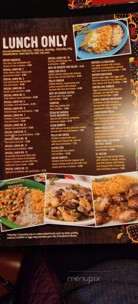 Jimador Mexican Restaurant - Denver, NC menu_pic