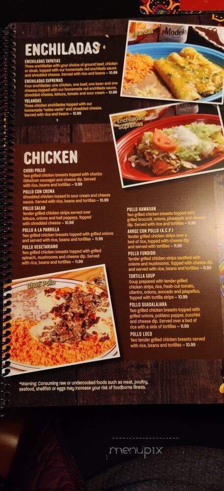 Jimador Mexican Restaurant - Denver, NC menu_pic