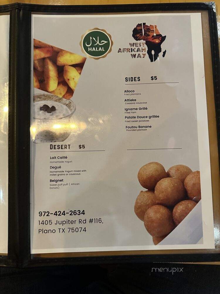 West African Way - Plano, TX menu_pic