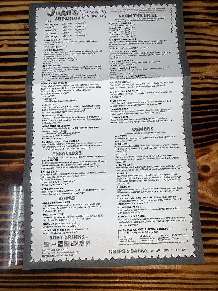 Juans Tacos and Beer - Biloxi, MS menu_pic