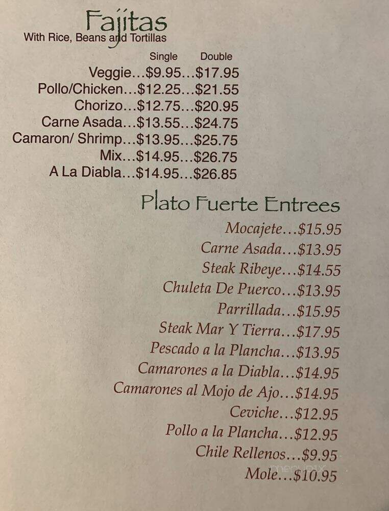 La Gloria Mexican Restaurant - Hazelwood, MO menu_pic