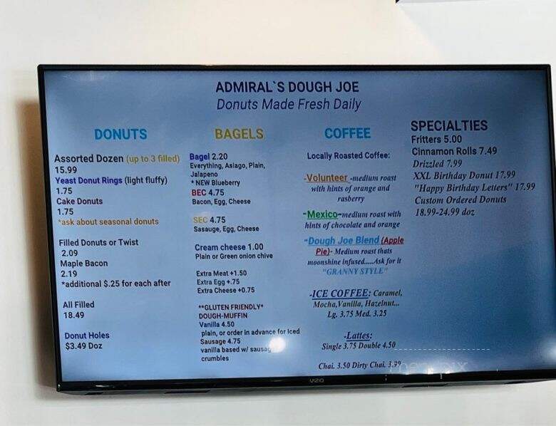 Admirals Dough Joe - Farragut, TN menu_pic