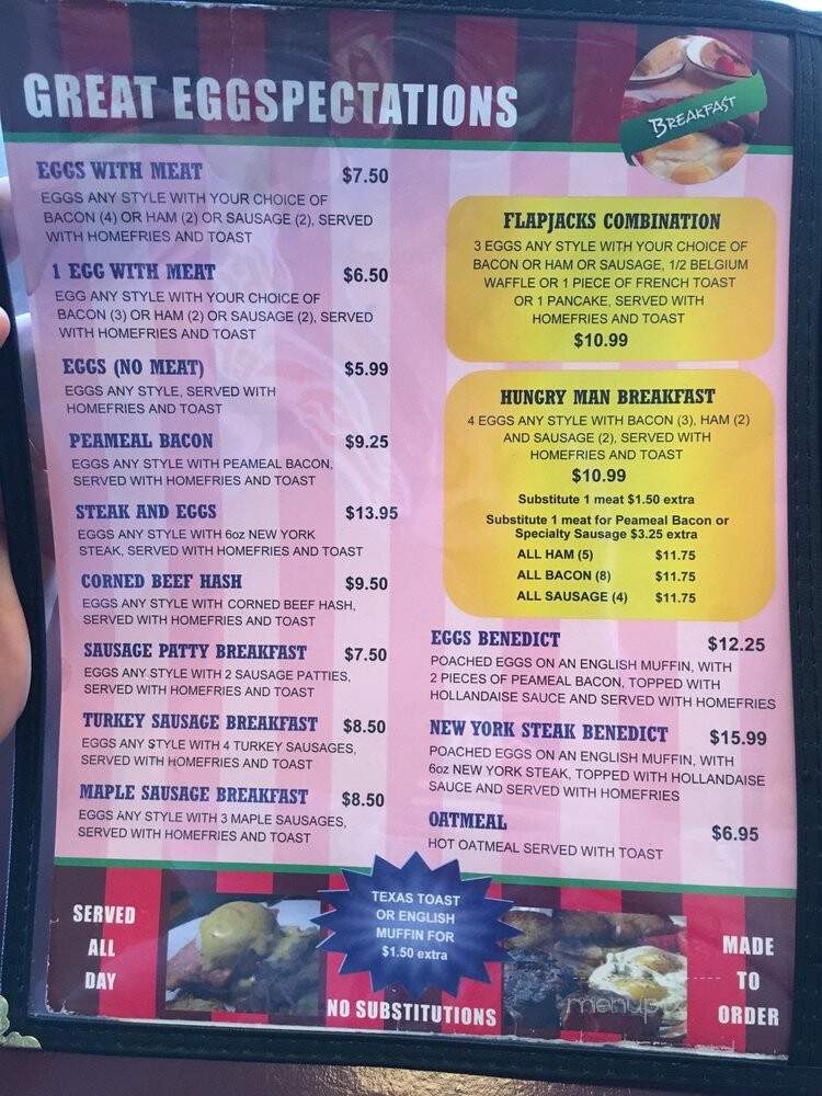 Flapjacks Family Restaurant - Tilbury, ON menu_pic