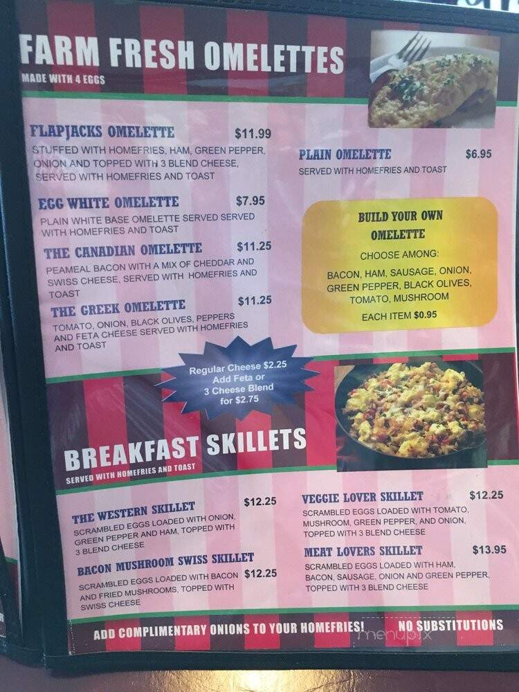Flapjacks Family Restaurant - Tilbury, ON menu_pic