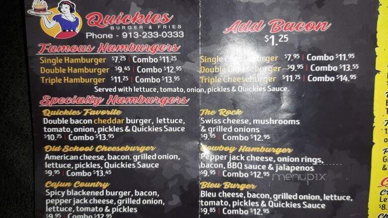 Quickie's Burger and Fries - Kansas City, KS menu_pic