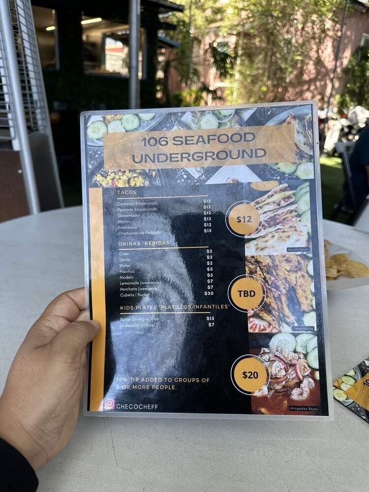 106 Seafood Underground - Inglewood, CA menu_pic