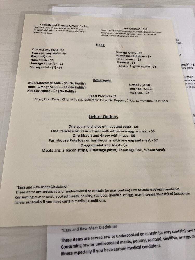 Plains Farmhouse Cafe - Plains, MT menu_pic