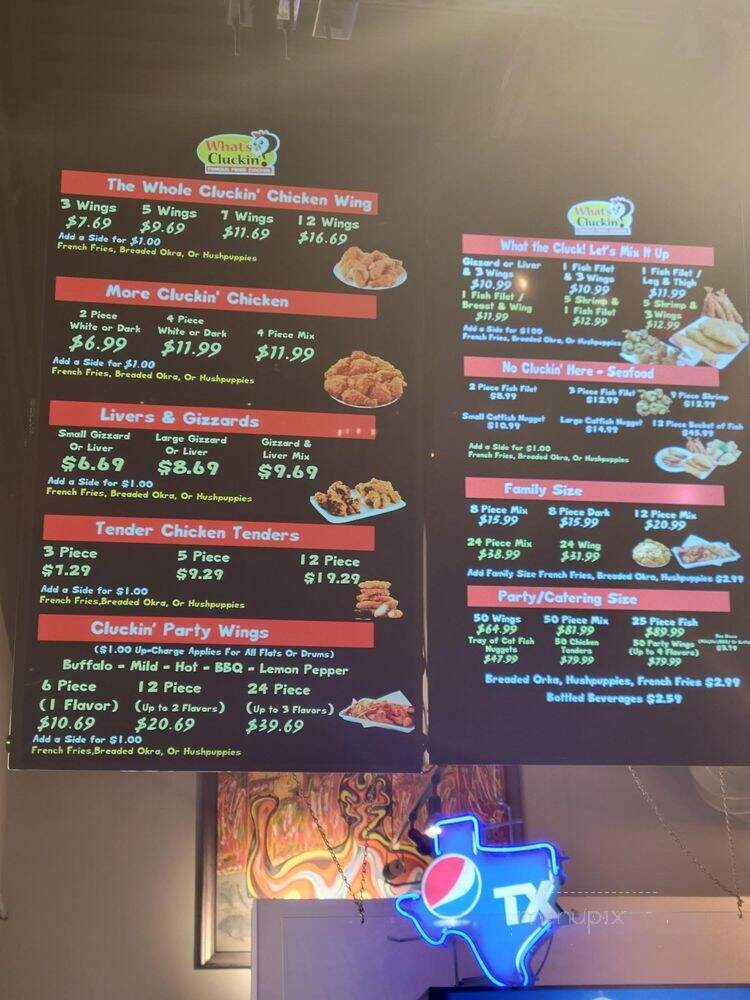 What's Cluckin - Plano, TX menu_pic