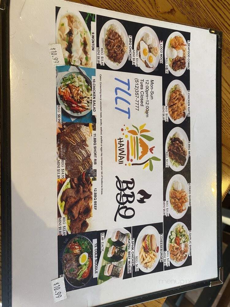 Tllt BBQ - Austin, TX menu_pic