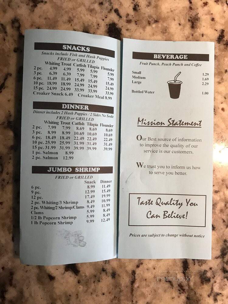 Yasin's Homestyle Seafood - Mableton, GA menu_pic