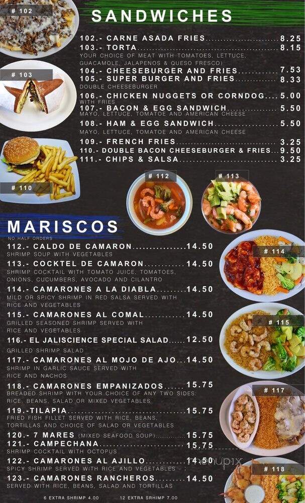 Mex Kal Family Mexican Restaurant - Arbuckle, CA menu_pic
