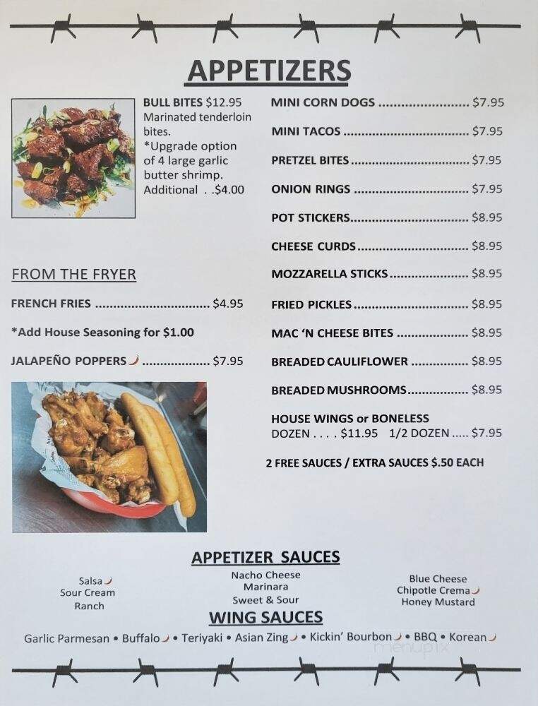 Stone Hill Bar and Grill - Randall, MN menu_pic