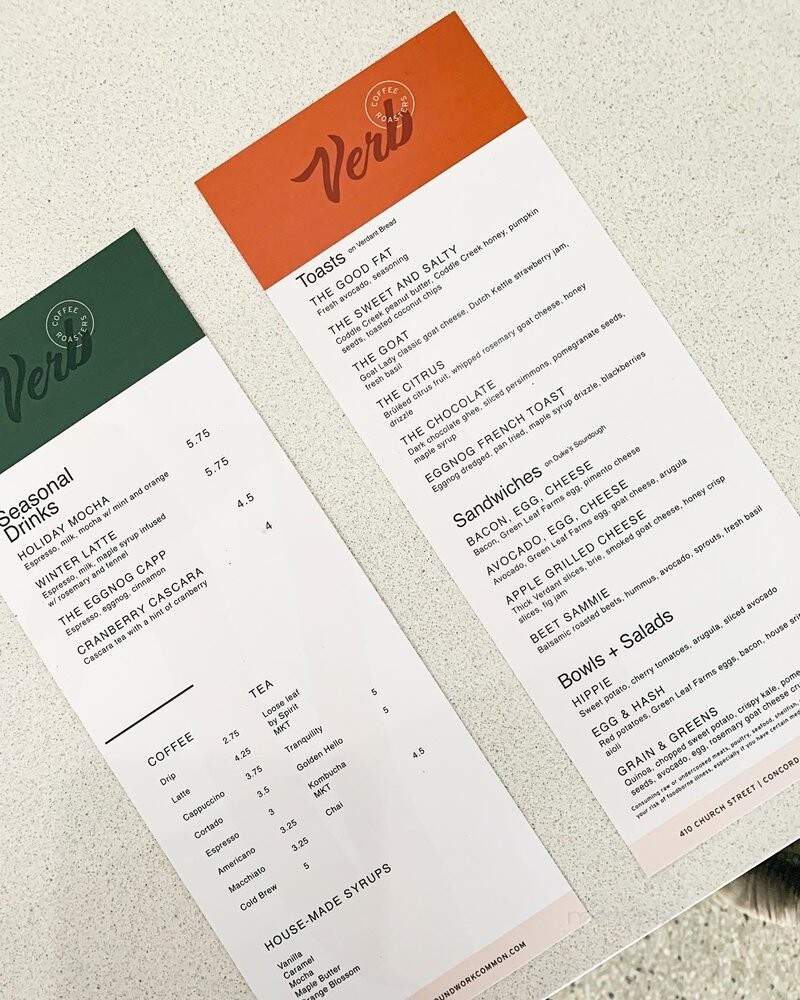 Groundwork Common - Concord, NC menu_pic