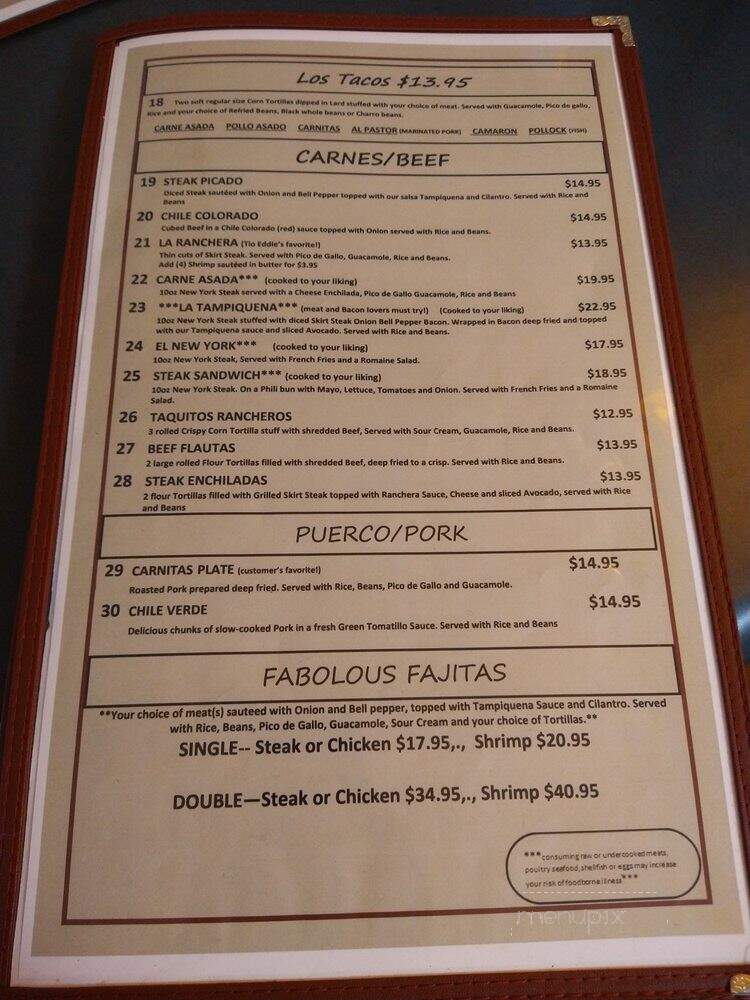 El Toreo - Clarkdale, AZ menu_pic