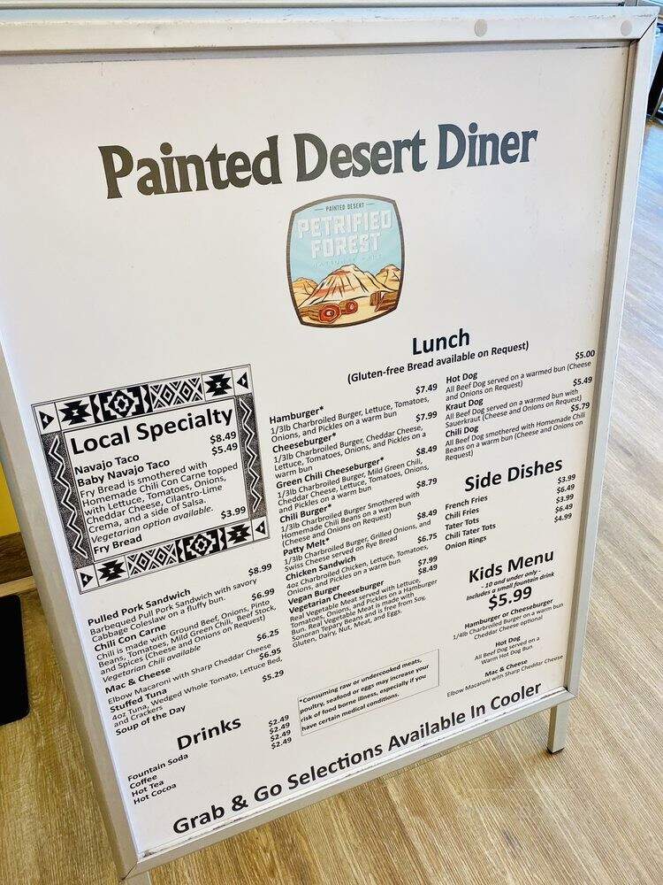 Painted Desert Grill - Petrified Forest National Park, AZ menu_pic