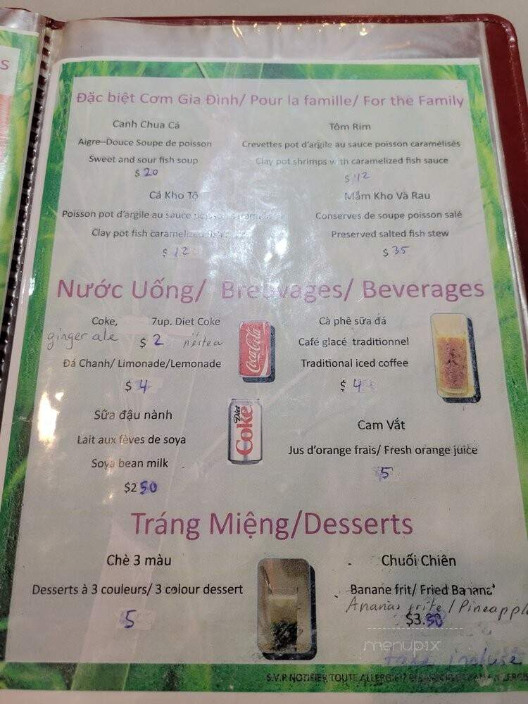 Pho Saigon Viet-Nam - Montreal, QC menu_pic