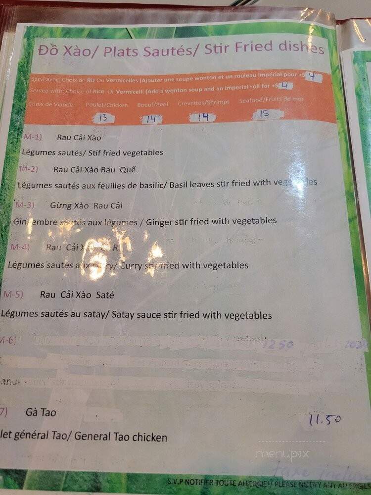 Pho Saigon Viet-Nam - Montreal, QC menu_pic