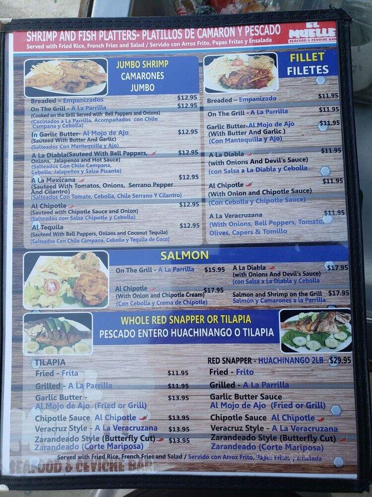 El Muelle Seafood & Oyster Bar - Houston, TX menu_pic
