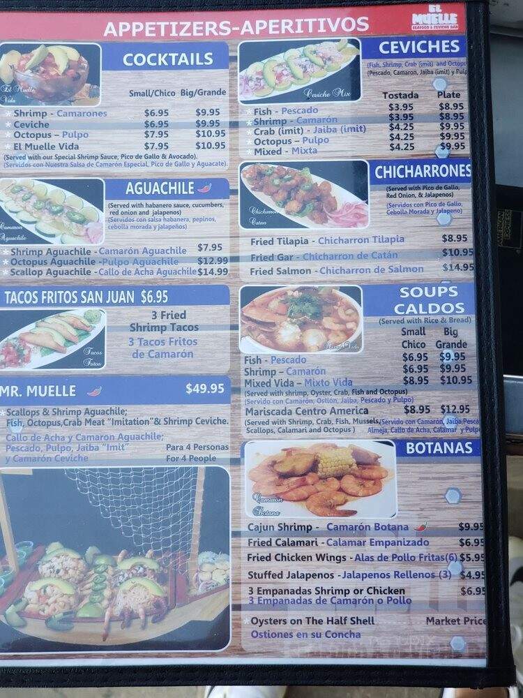 El Muelle Seafood & Oyster Bar - Houston, TX menu_pic