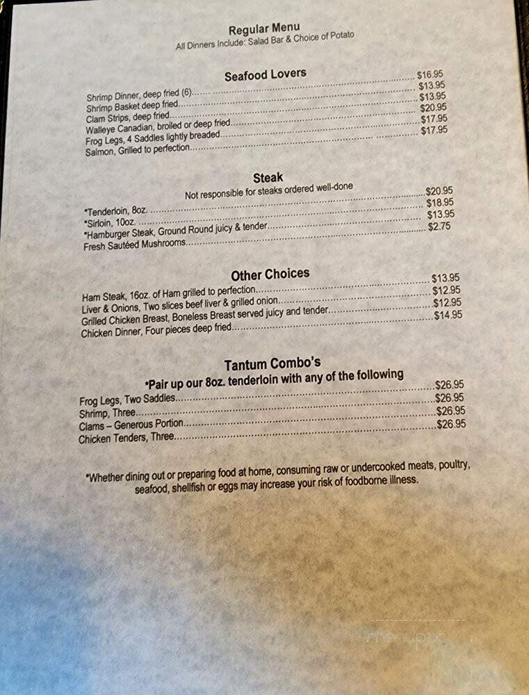 Easy Landing - Marshall, WI menu_pic