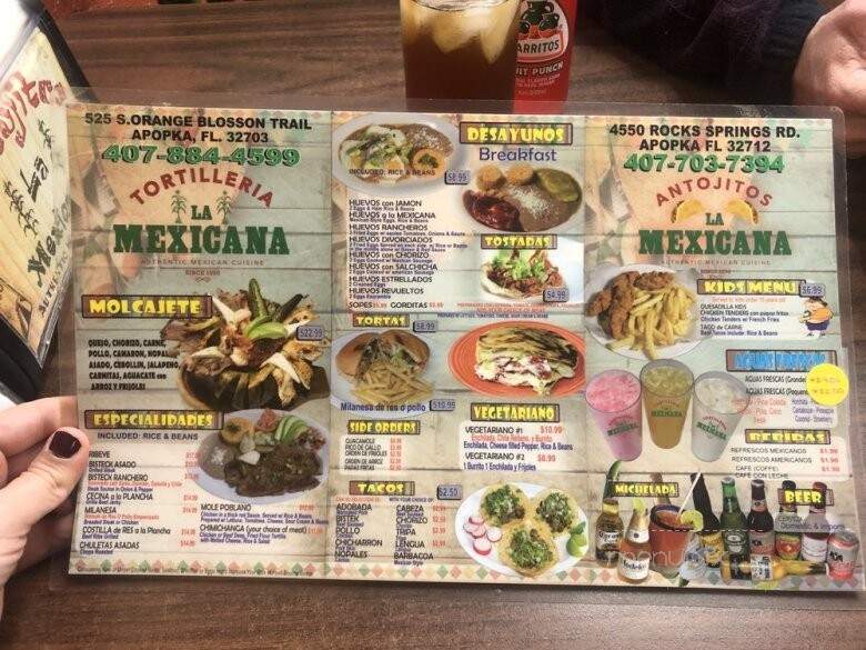Antojitos La Mexicana - Apopka, FL menu_pic