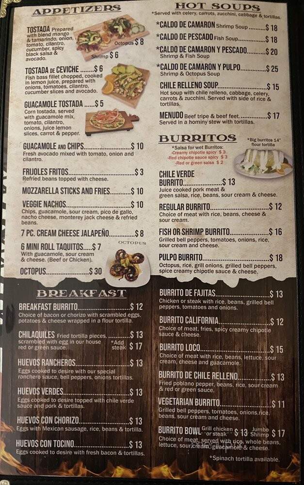El Picosito Mexican Restaurant - Gustine, CA menu_pic